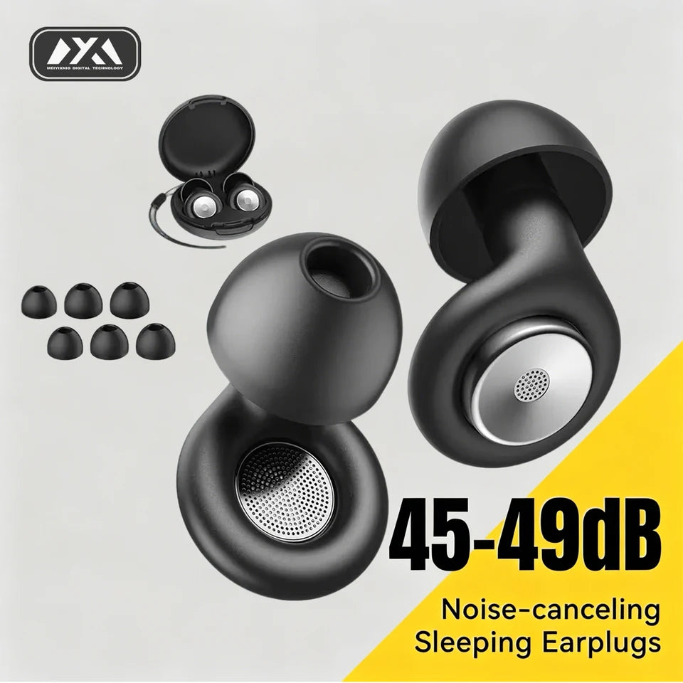 Reusable silicone sleeping earplugs